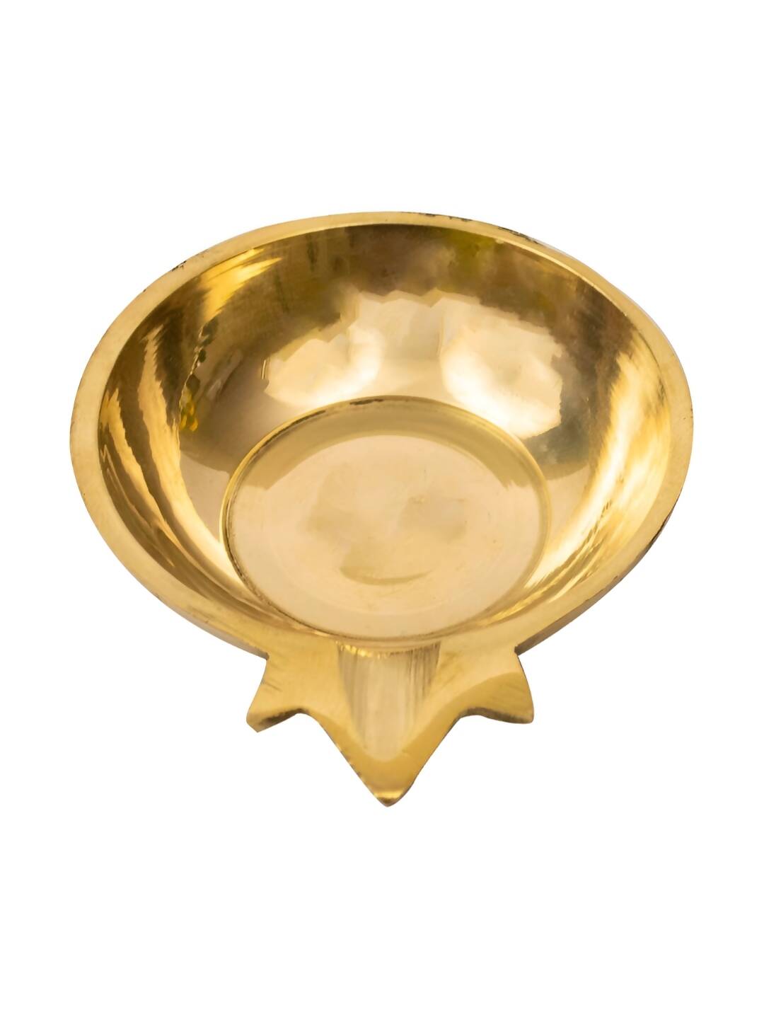 Spillbox Gold-Toned Brass Agal Vilakku Diya Round Pooja Essential