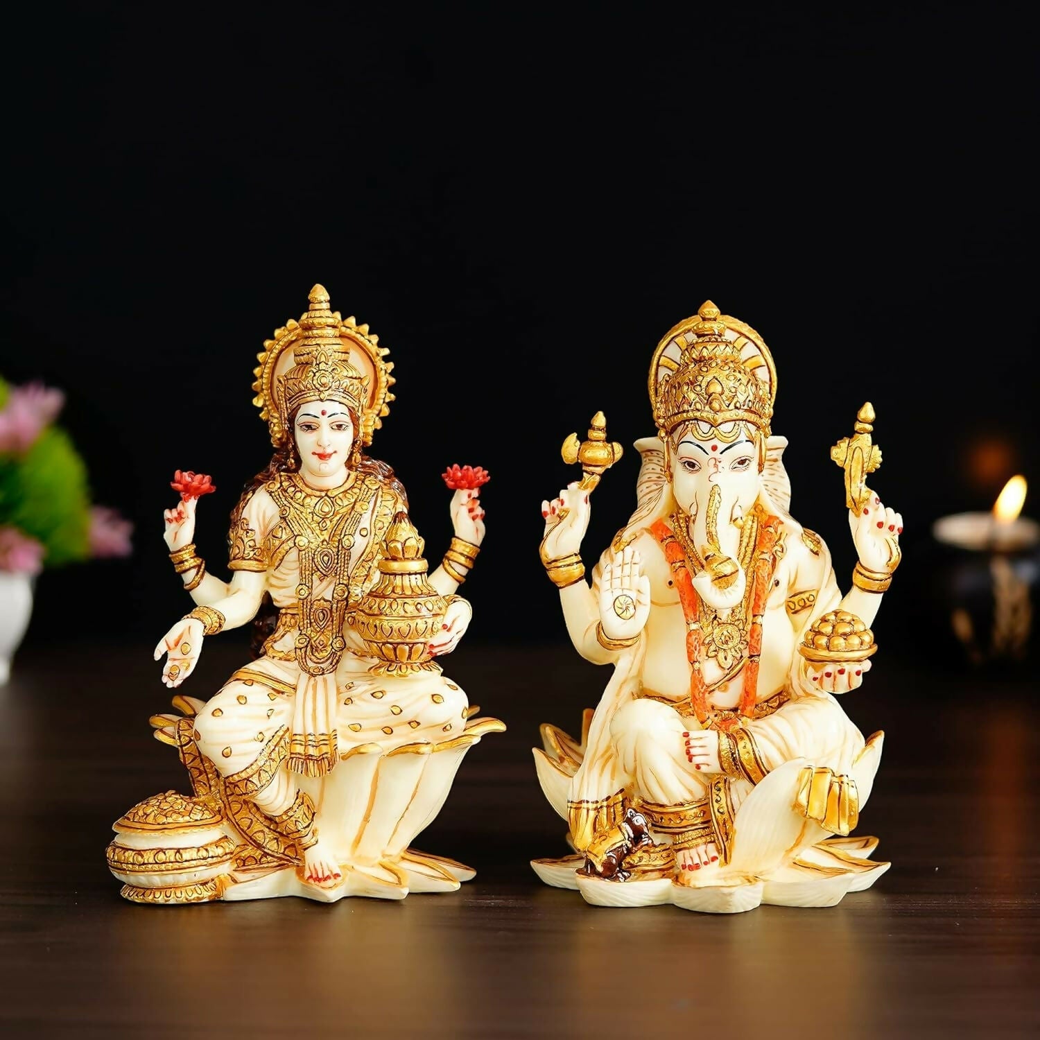 Mukundra Art N Craft 7 Goddess Lakshmi Ganesha Statue