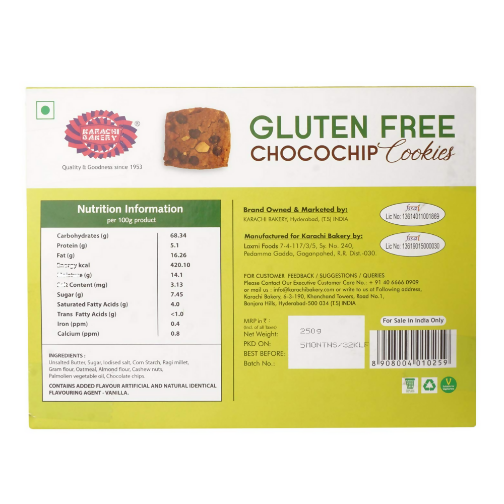 Karachi Bakery Gluten Free Biscuits (Chocochip)