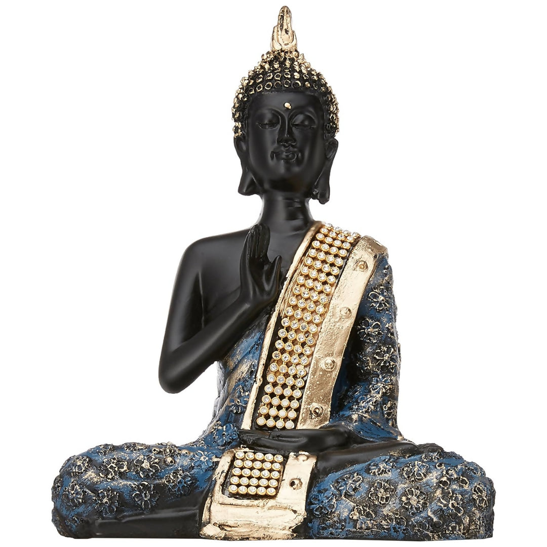 eCraftIndia Handcrafted Meditating Lord Buddha Polyresin Idol