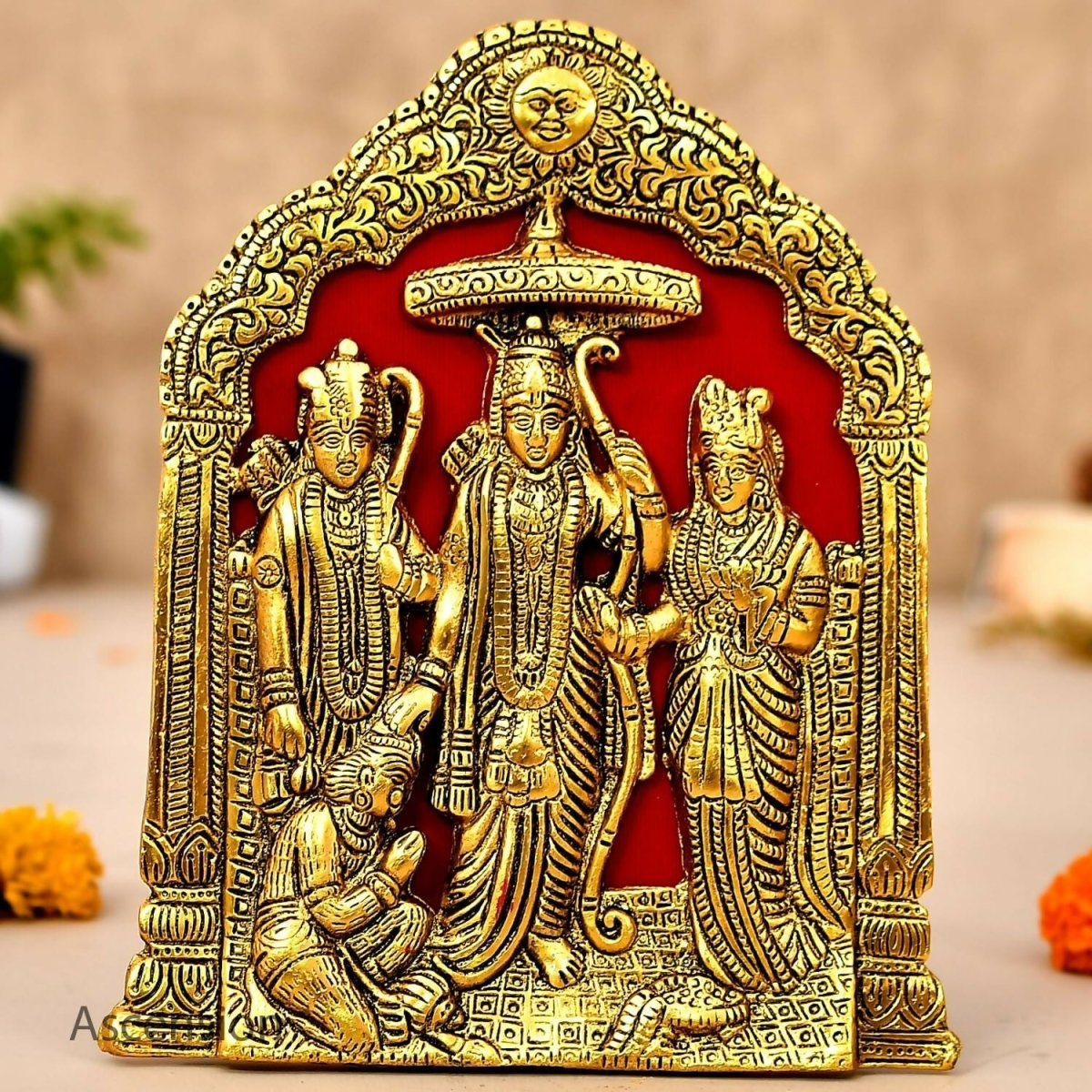 Ascension Metal Plated Ram Darbar Wall Hanging