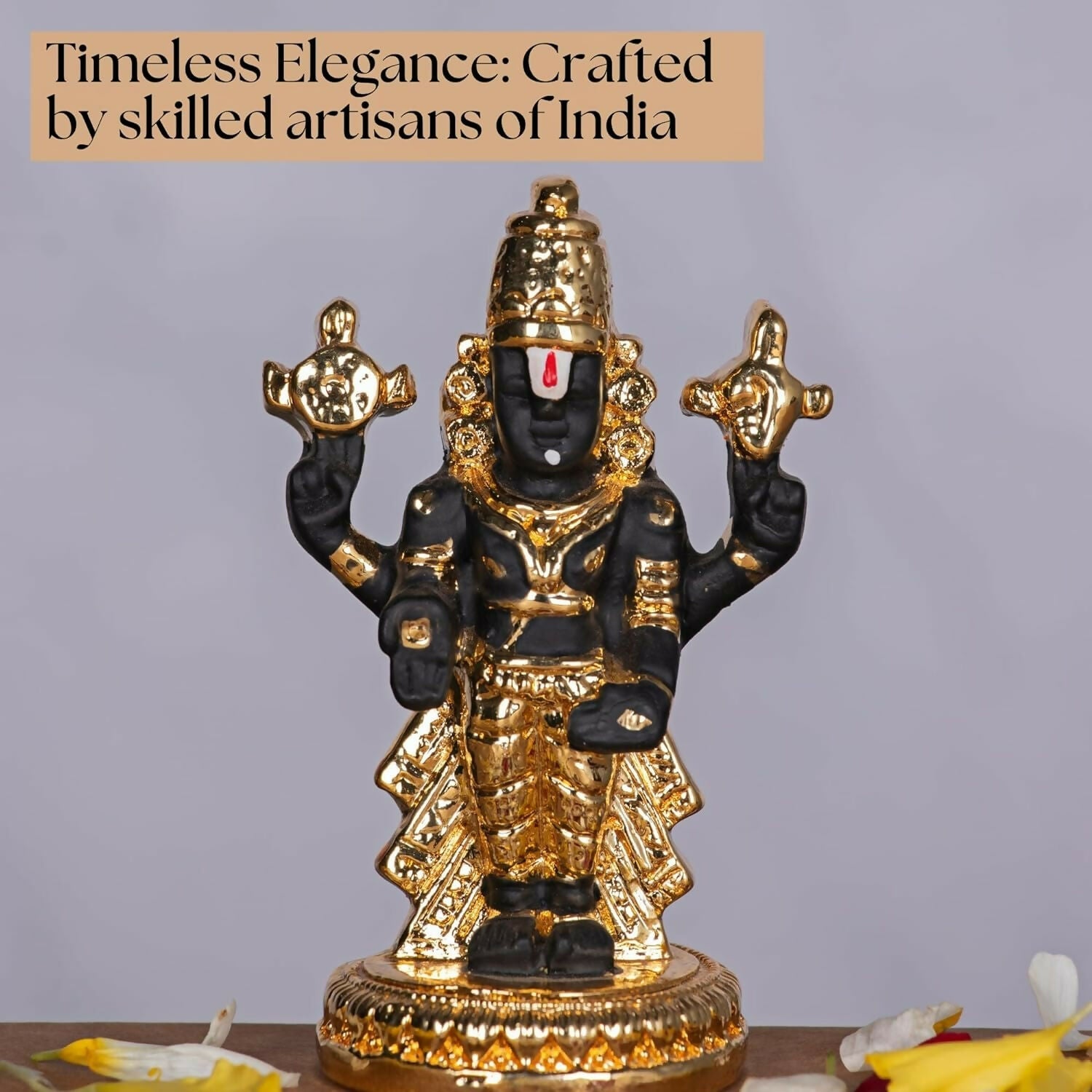 House Of Wemy 24k Gold Plated Premium Balaji Statue