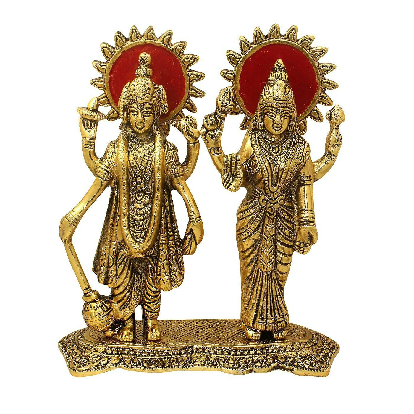 Rockshok Metal Vishnu Lakshmi Golden Idol