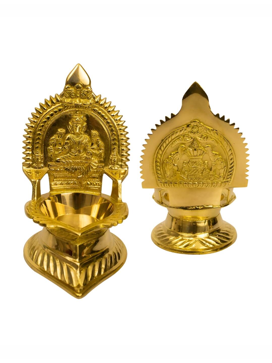 Spillbox Gold-Toned Brass Varagi Amman Diya Pooja Essential