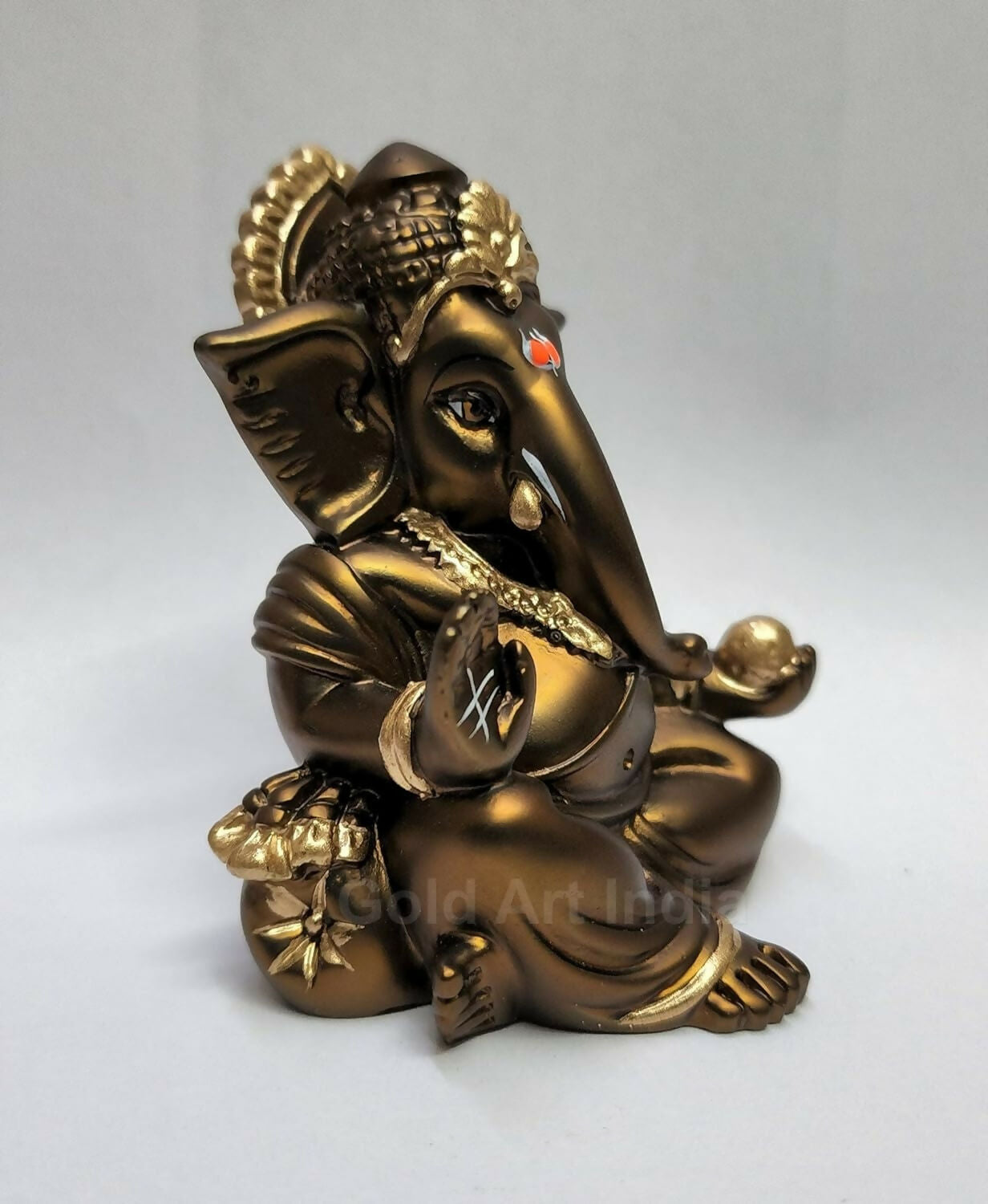 Gold Art India Gaddi Ganesh Idol