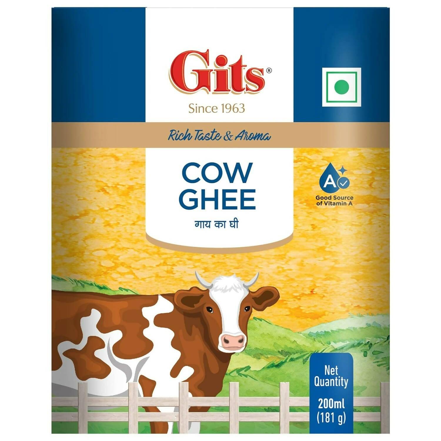 Gits Cow Ghee | Rich Taste & Aroma | Good source of Vitamin A, Delicious, Healthy & Nutritious