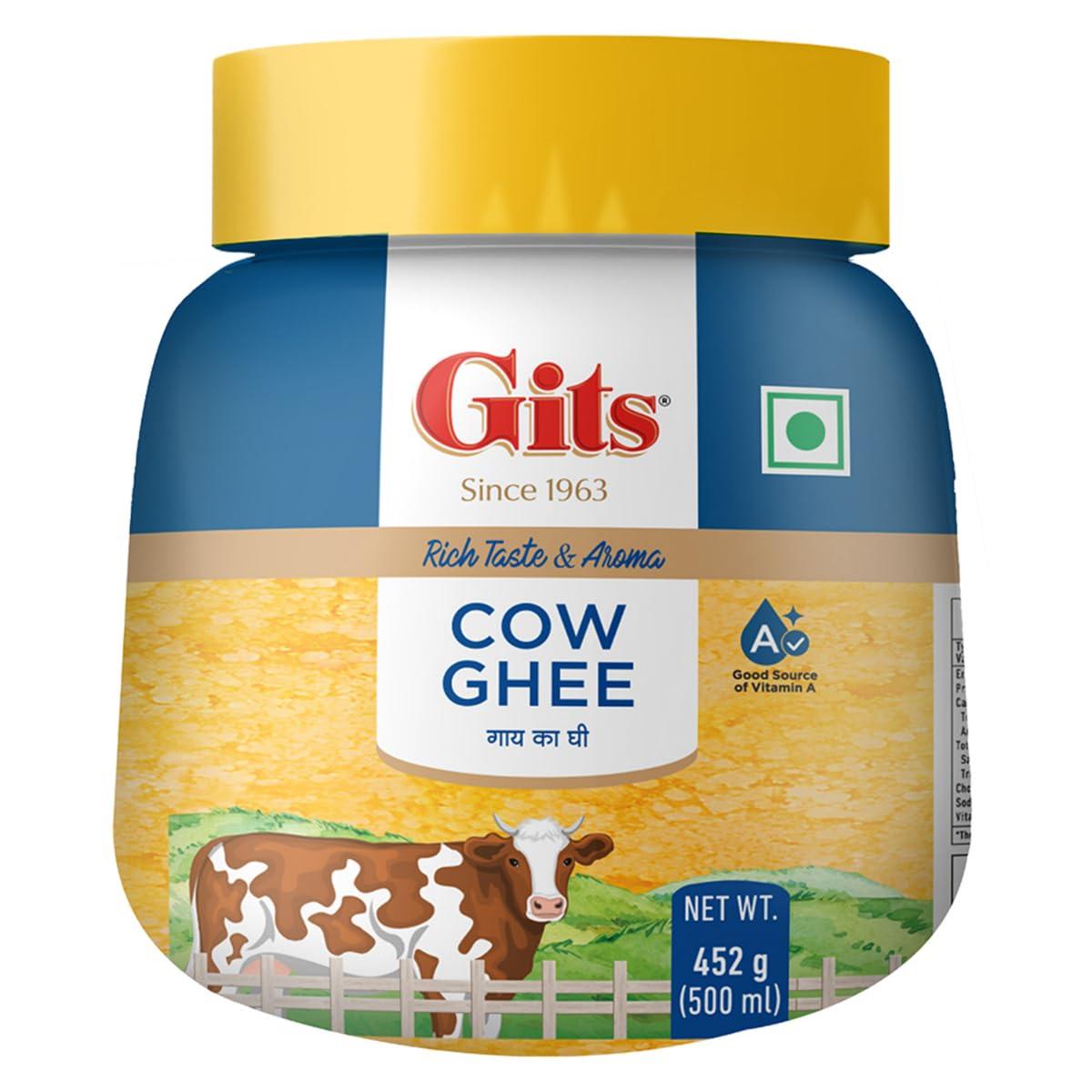 Gits Cow Ghee | Rich Taste & Aroma | Good source of Vitamin A, Delicious, Healthy & Nutritious