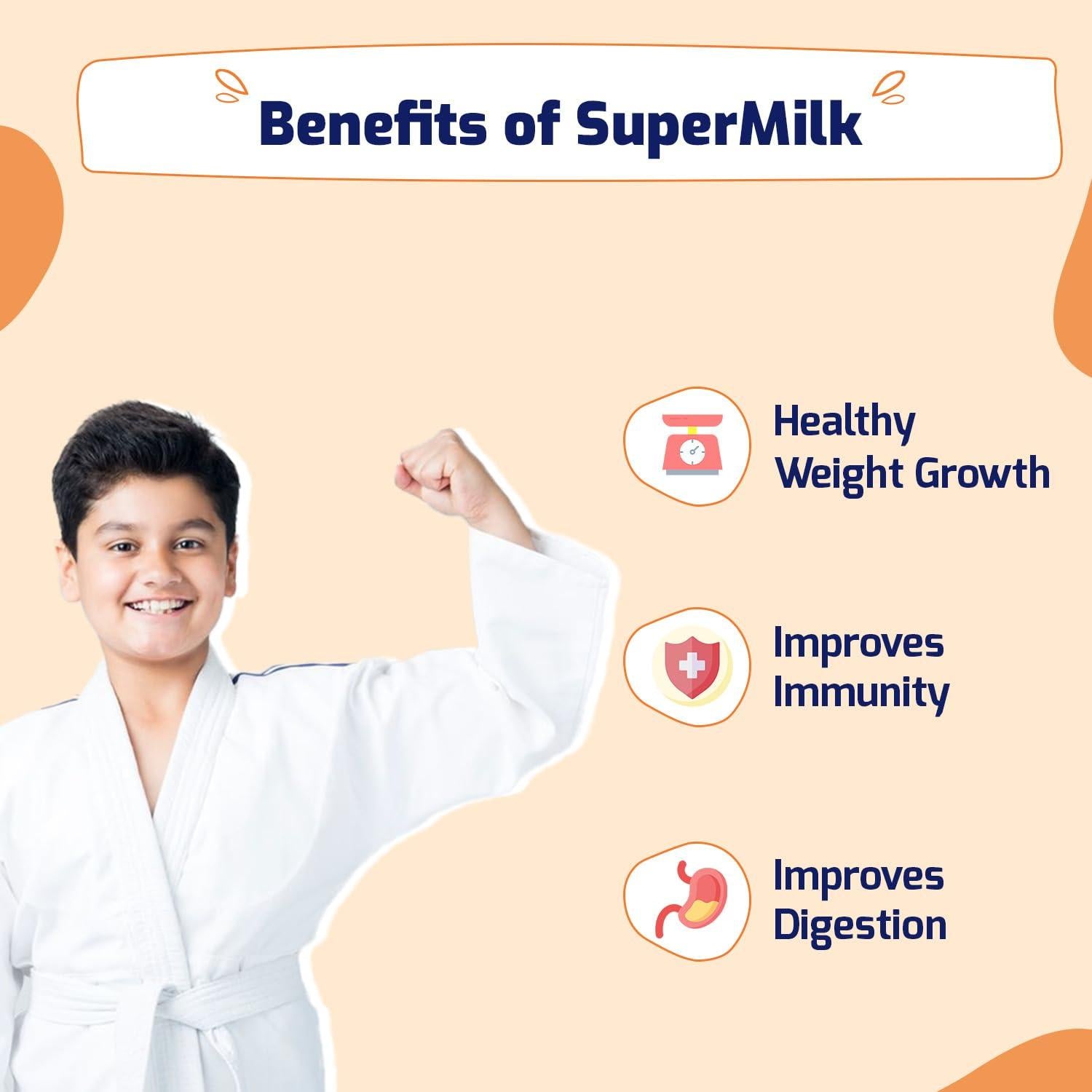 Gritzo Supermilk Weight+ for Boy/Girl 7 to 12 years (Double Chocolate)