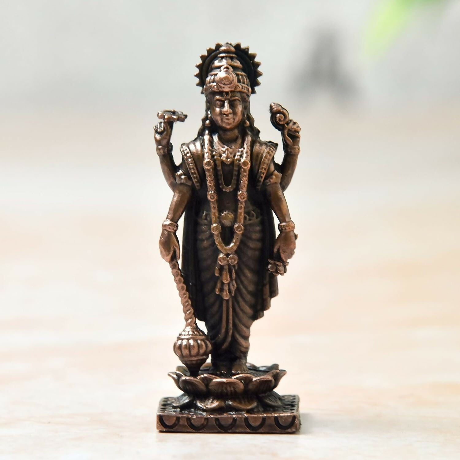 Copper Idols India - By Bhimonee Decor , Copper Vishnu Idol