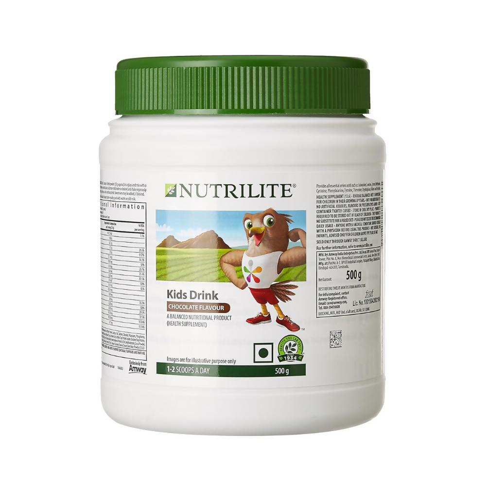 Nutrlite Kids Drink - Chocolate Flavor With Essential Vitamins & Minerals