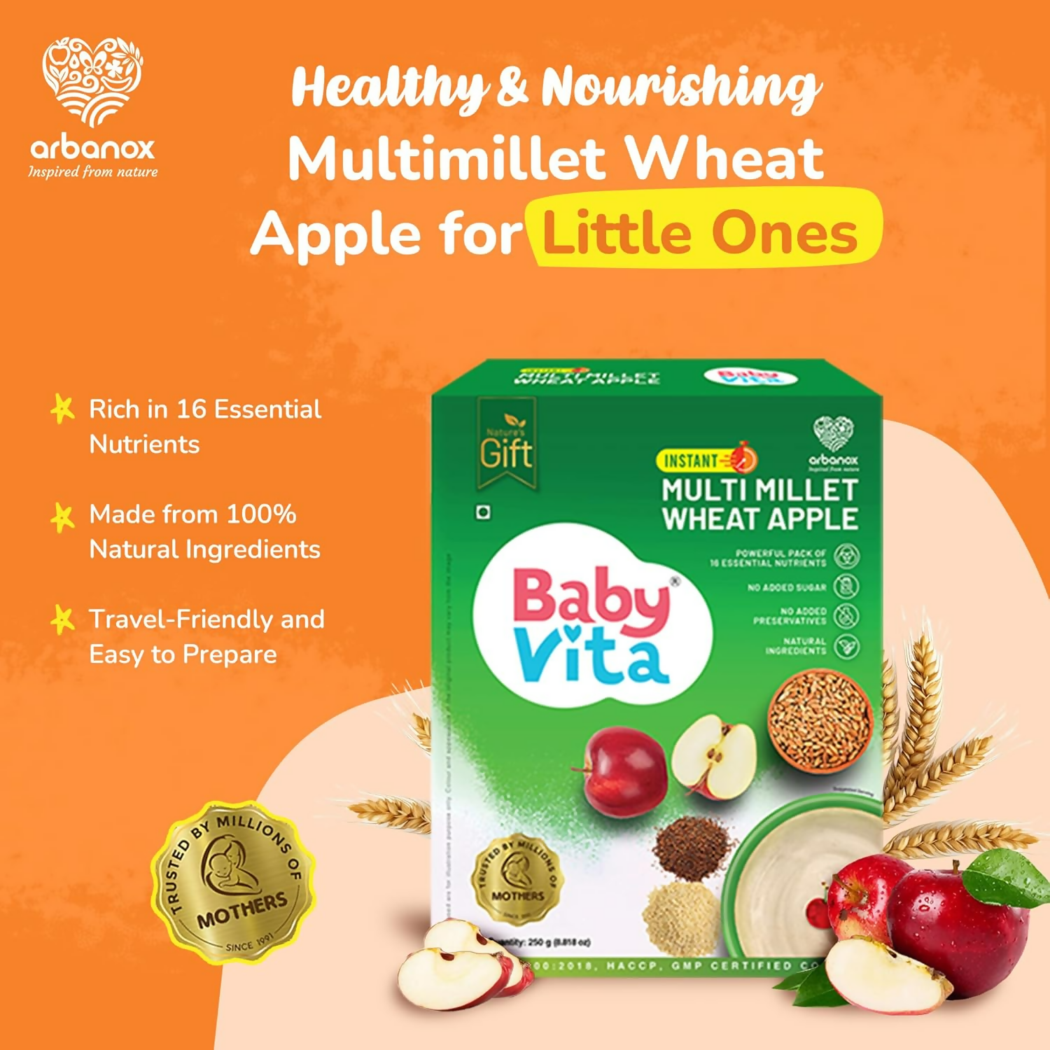 Babyvita Multi Millet Wheat Apple Powder