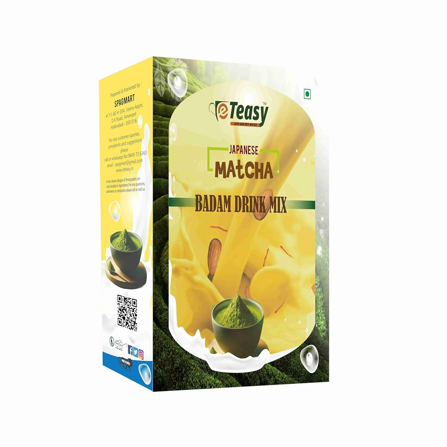 Eteasy Badam Slice Drink Mix Milk Shake Thick Powder