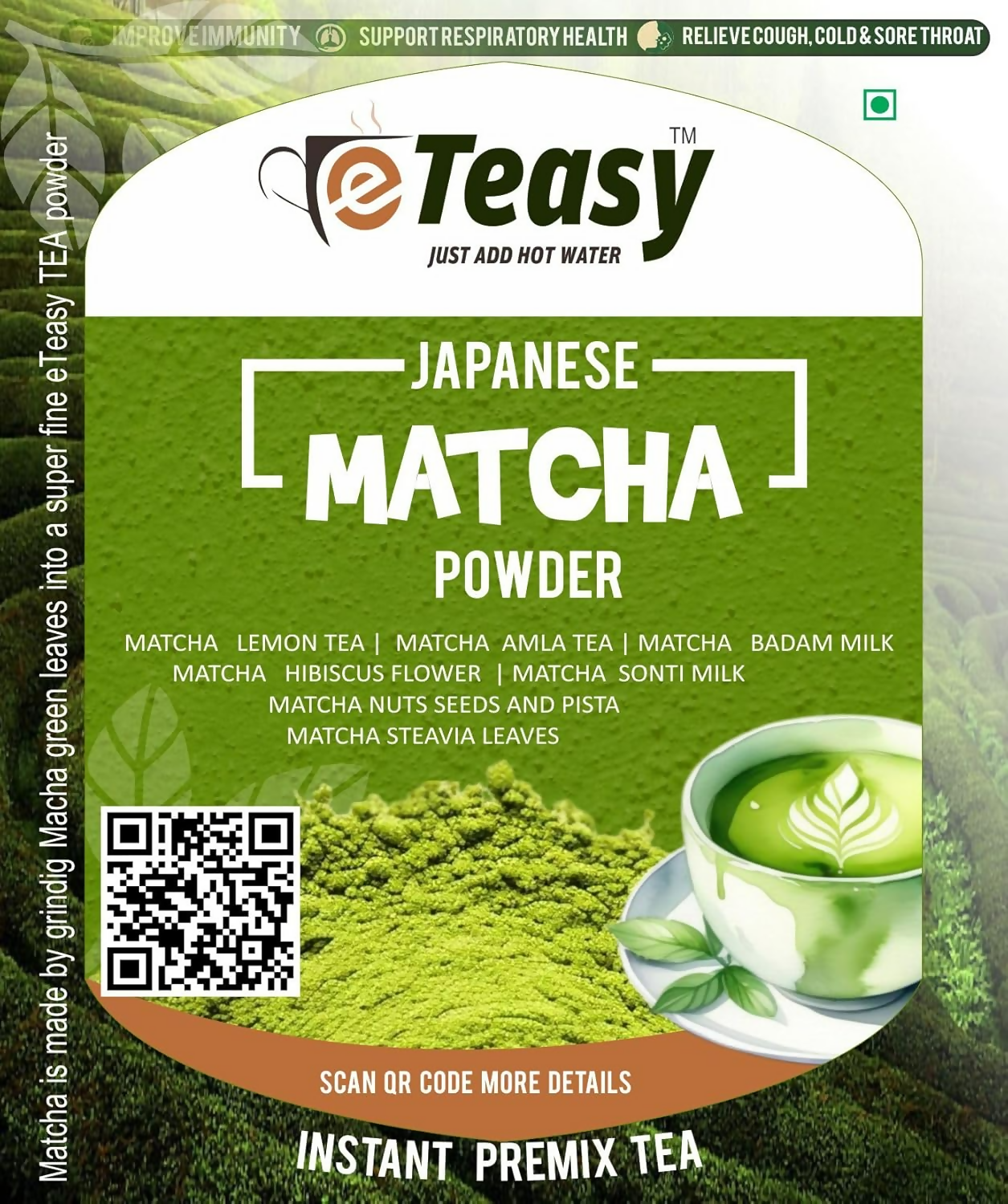 Eteasy Matcha Badam Honey Mix Milk Drink Kashmiri Kesar Saffron Mix Powder