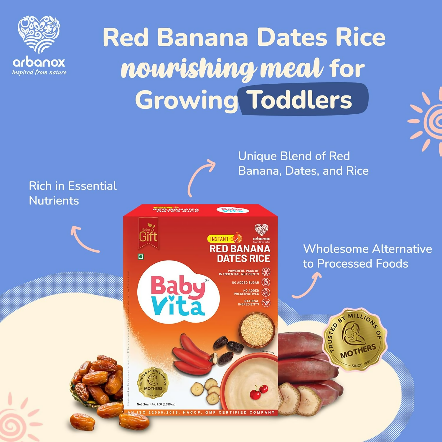 Babyvita Arbanox Red Banana Dates Rice Wholesome Blend For Little Ones Trusted By Parents