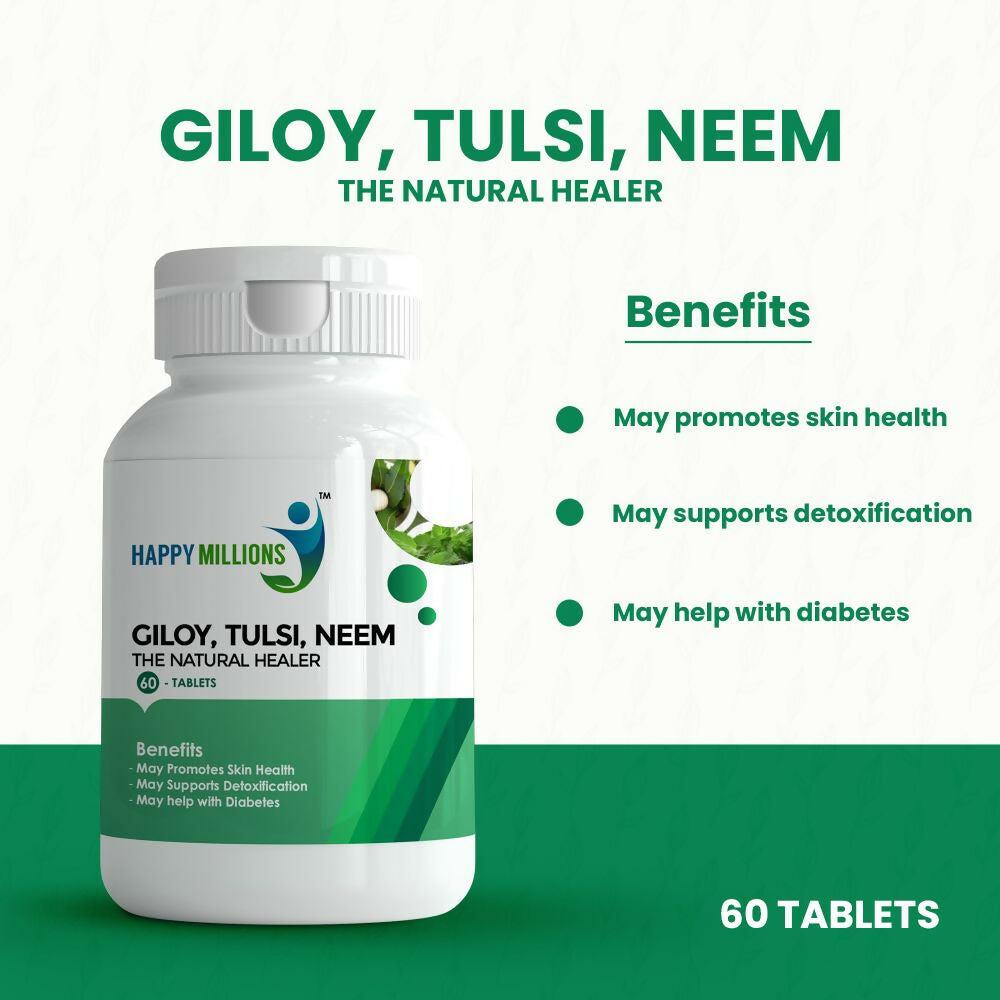 HappyMillions Giloy Tulsi Neem Tablets