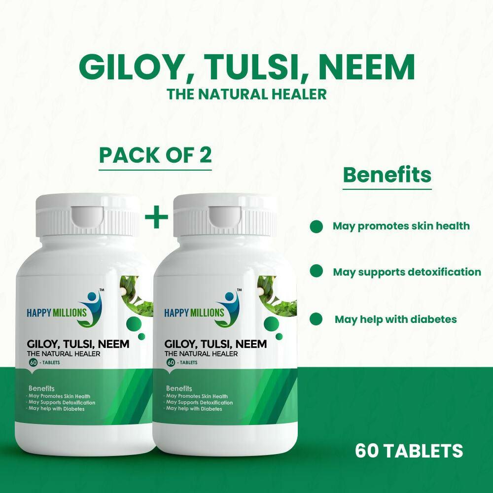 HappyMillions Giloy Tulsi Neem Tablets