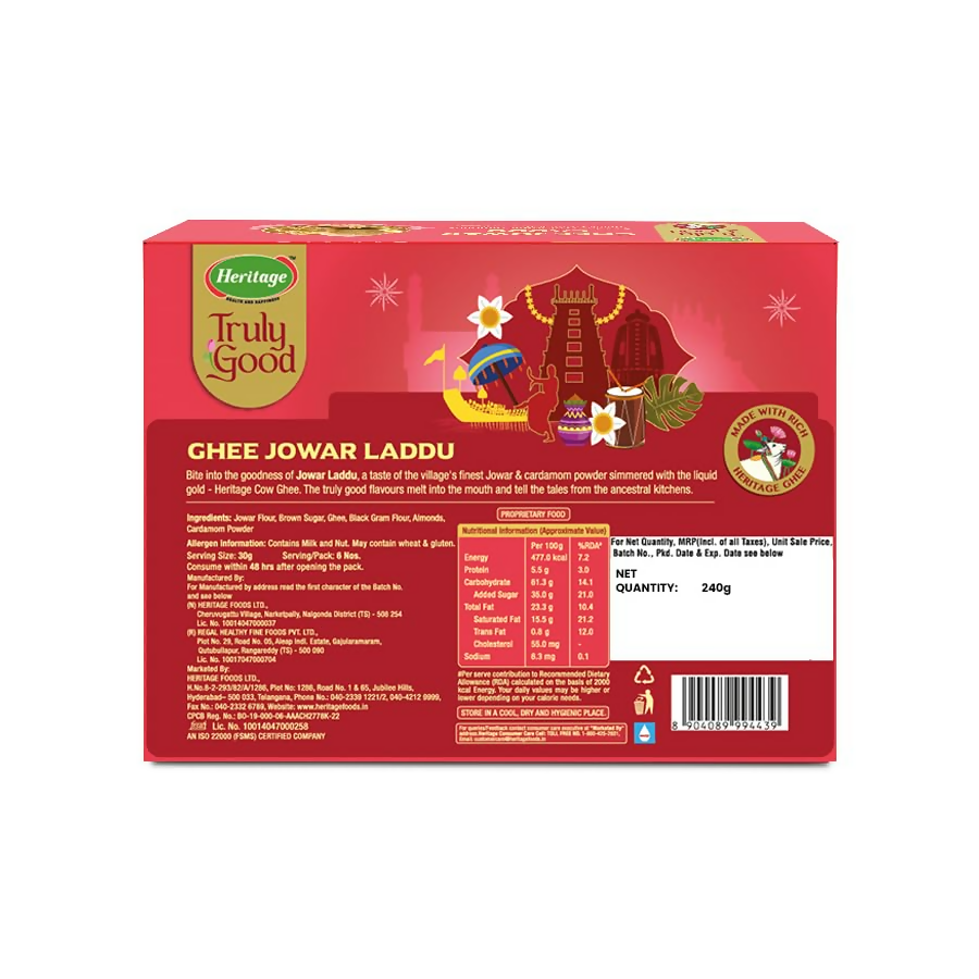 Heritage Pure Ghee Jowar Laddu