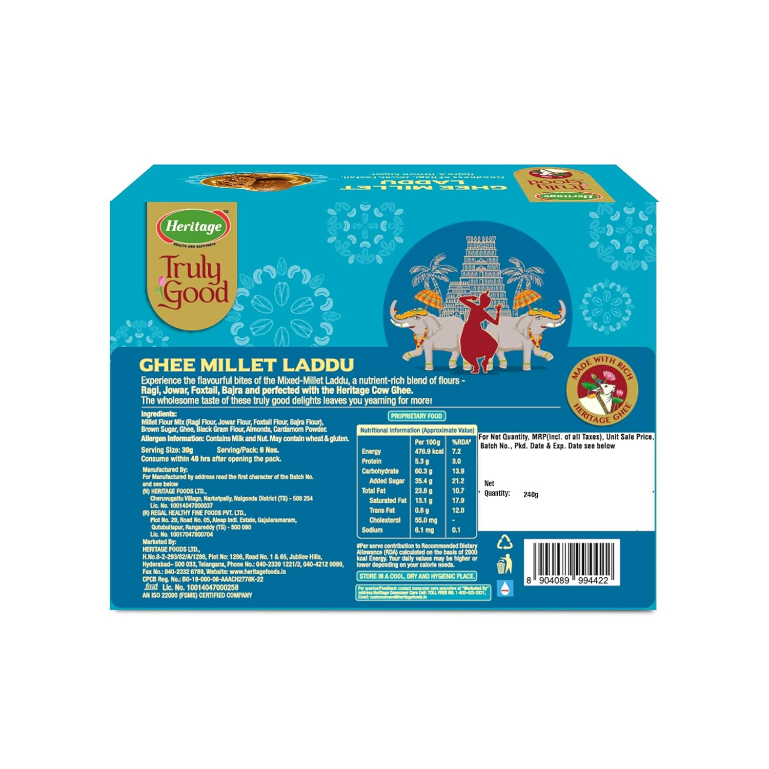 Heritage Pure Ghee Millet Laddu