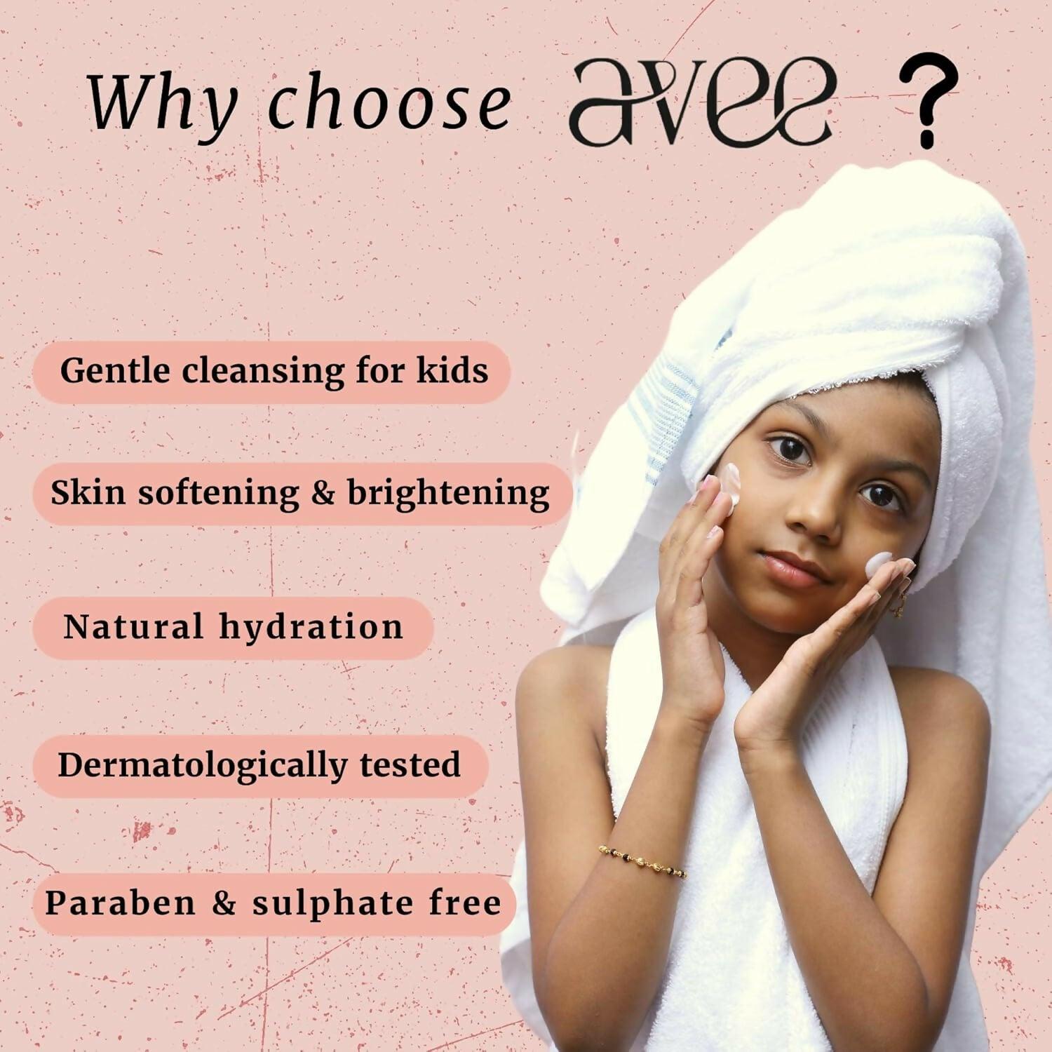 Avee Kids Body Wash for Kids 5-12 Yrs, Gentle & Hydrating, Leaves Skin Soft & Bright