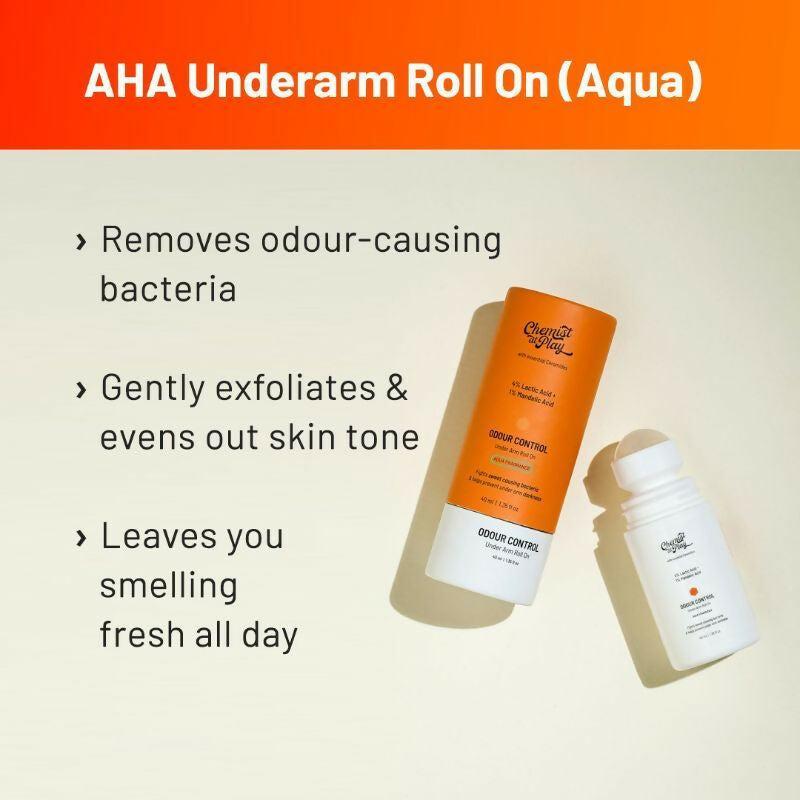 Chemist At Play Salicylic Acid Acne Body Wash & AHA Underarm Roll On Combo