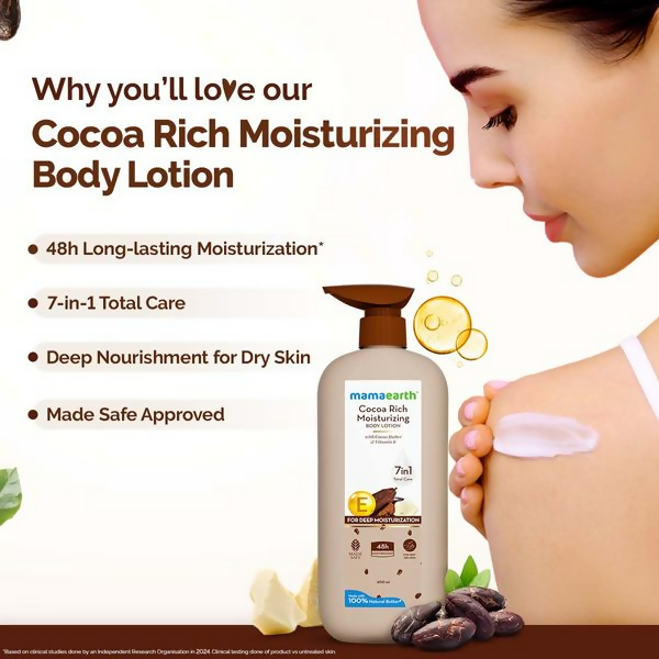 Mamaearth Cocoa Rich Moisturizing Body Lotion with Cocoa Butter & Vitamin E