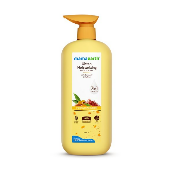 Mamaearth Ubtan Moisturizing Body Lotion with Turmeric & Saffron For Glowing Skin