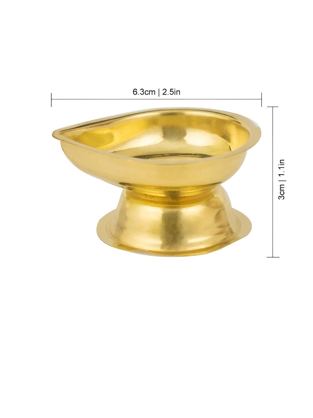 Spillbox Gold-Toned Brass Diya Stand Pooja Essential