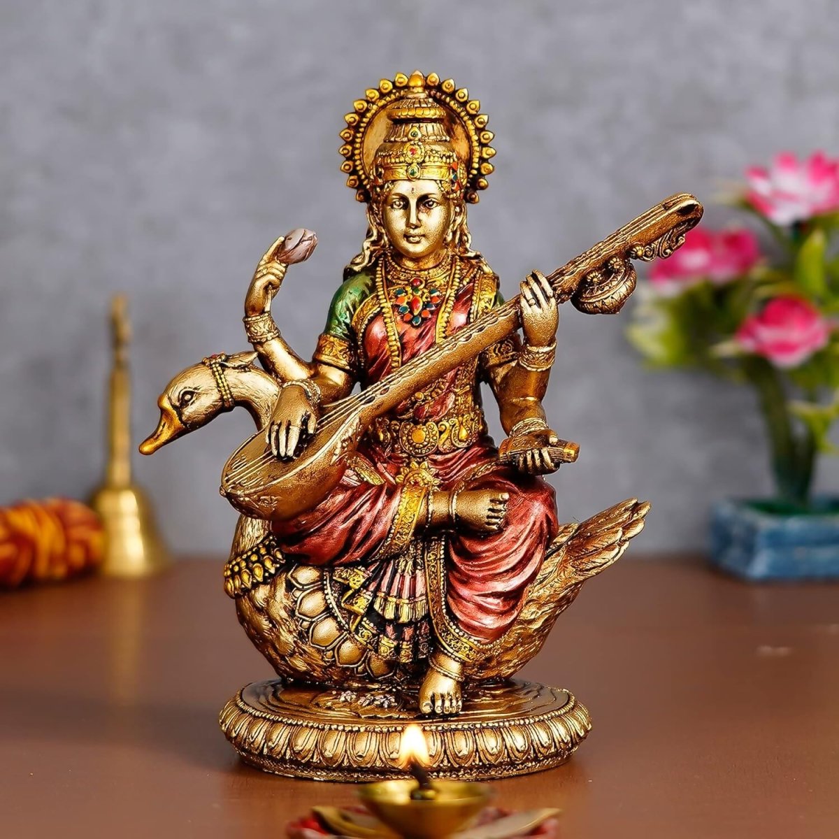 Antiqu Goddess Saraswati Idol