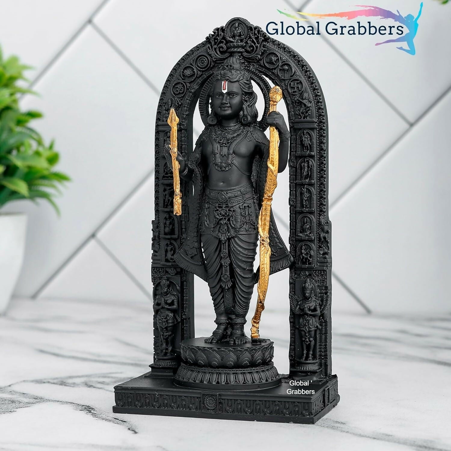 Global Grabbers Polyresin 3D Ram Lalla Ayodhya Idol