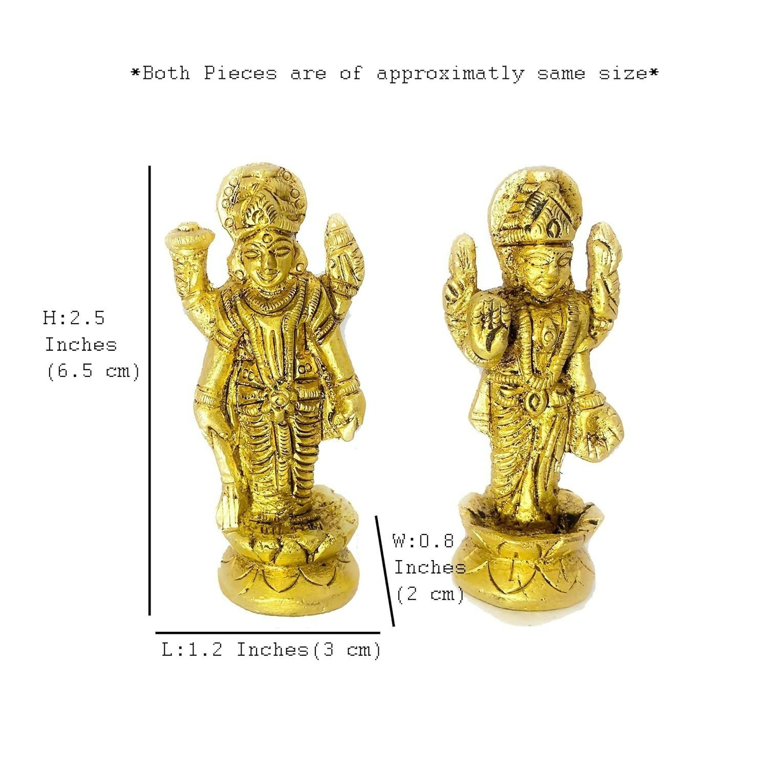 Vyomika Decor Small Lakshmi Vishnu Murti God And Goddess Standing Idol