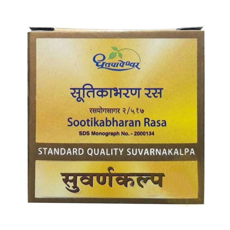 Dhootapapeshwar Sootikabharan Rasa Standard Quality Suvarnakalpa Tablets (10 Tablets)