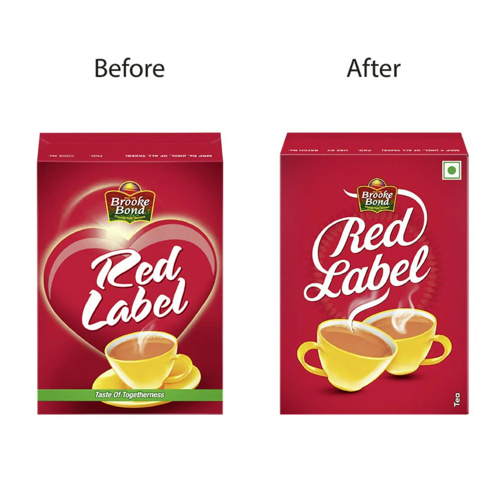 Brooke Bond Red Label Tea | Premium Powdered Strong Black Chai from the Best Choosen Leaves -500 gm, 1 kg