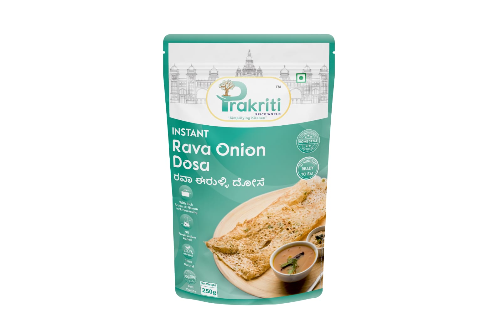 Instant Rava Onion Dosa- Prakriti Spice World