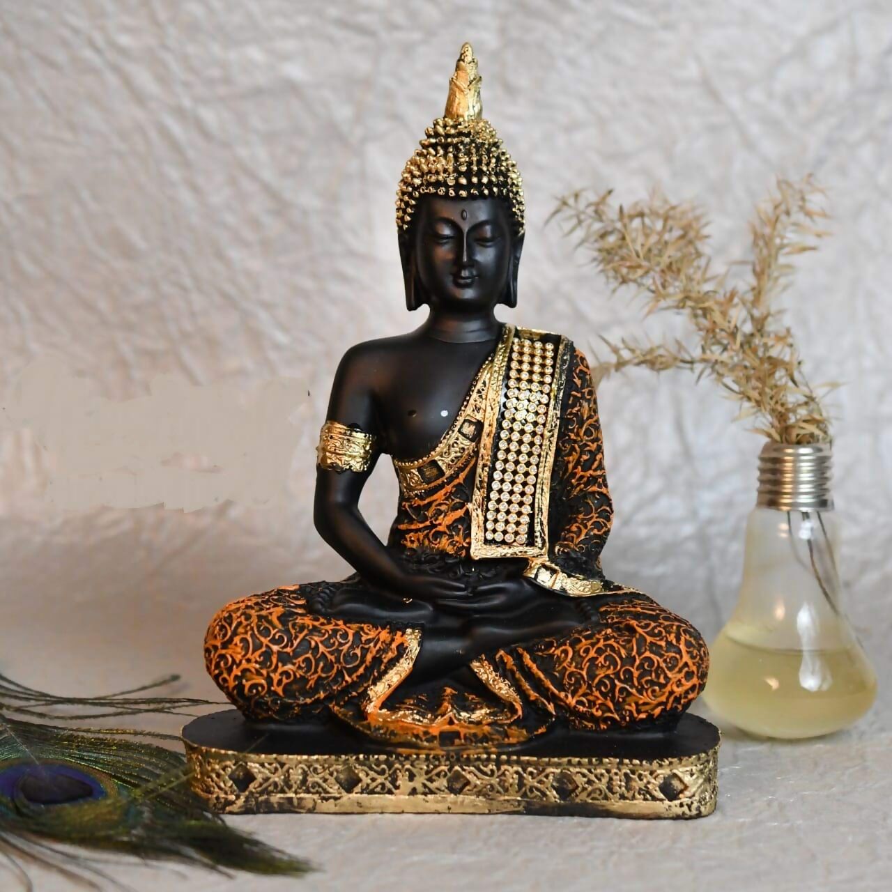 Jaipur Ace Meditating Buddha Polyresin Idol