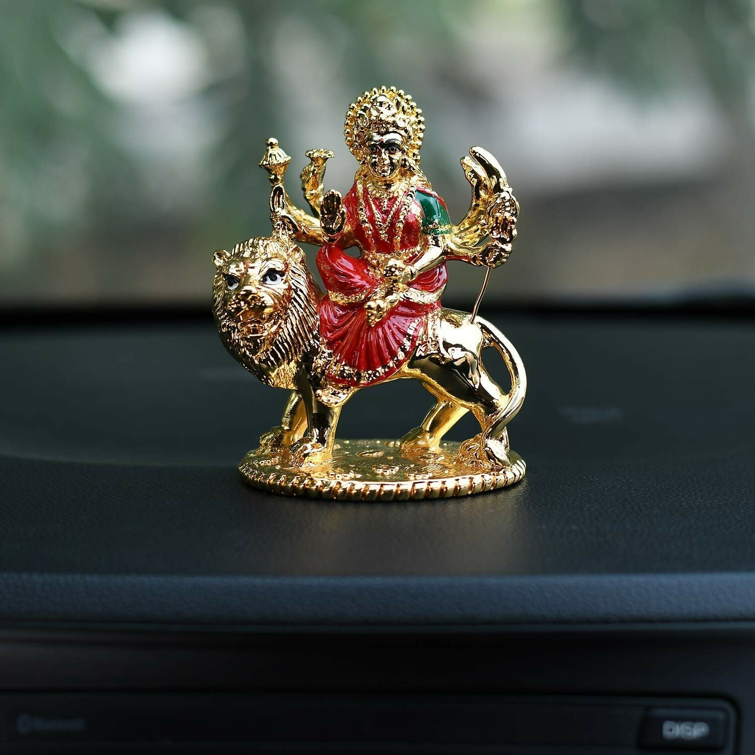 Collectible India Gold Plated Goddess Maa Durga Sherawali Mata Idol