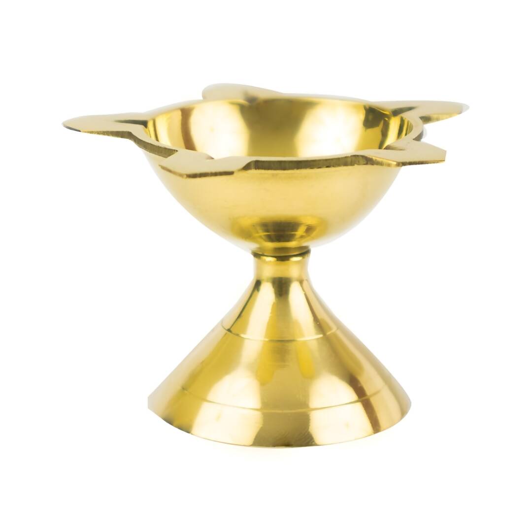 Spillbox Gold-Toned Brass Diya Pooja Essential