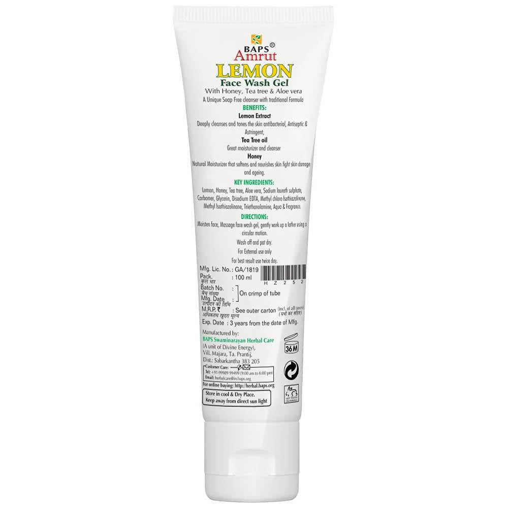 Baps Amrut Lemon Face Wash Gel