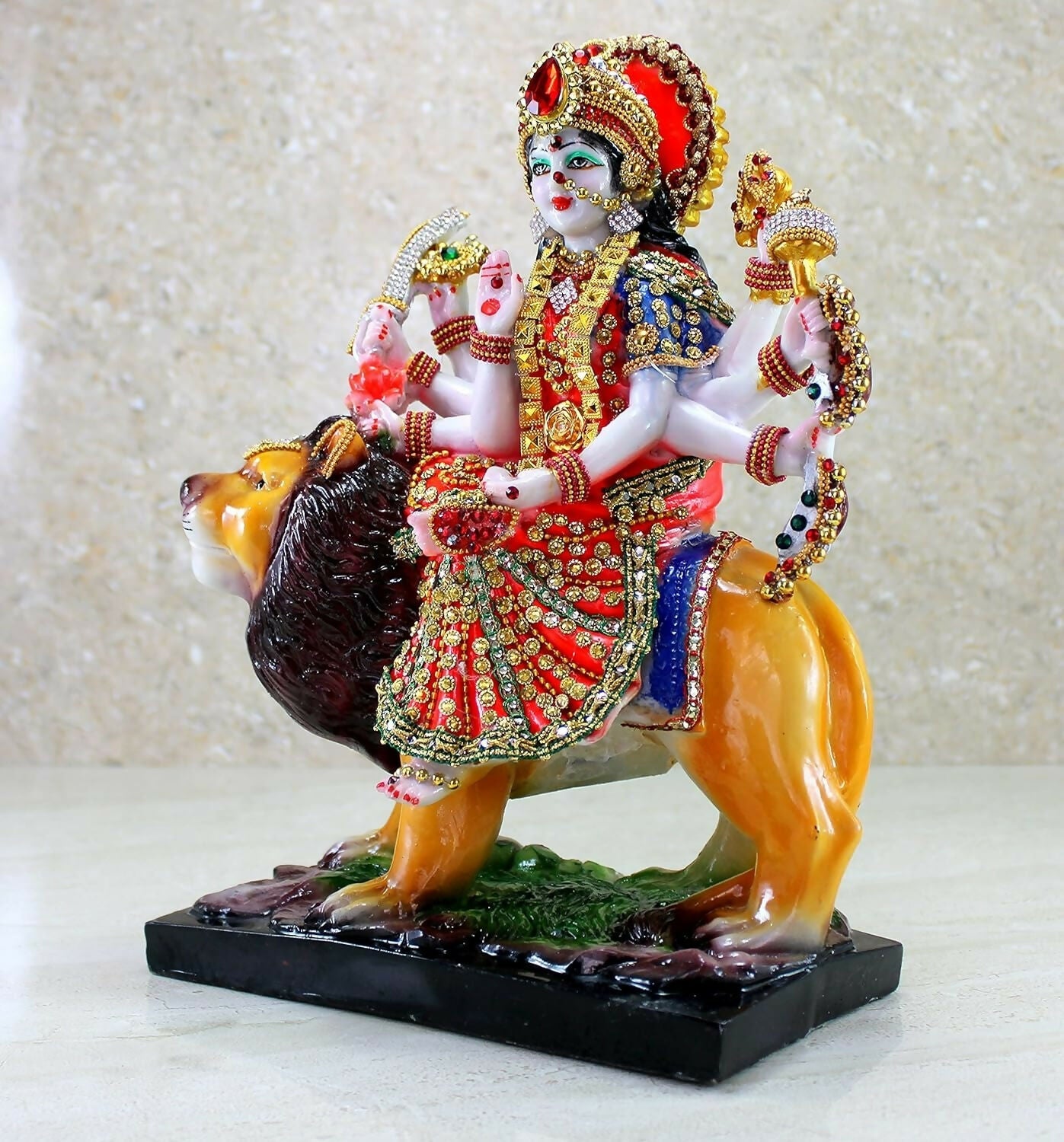 Esplanade Resin Maa Durga Mata Rani Sherawali Murti Idol