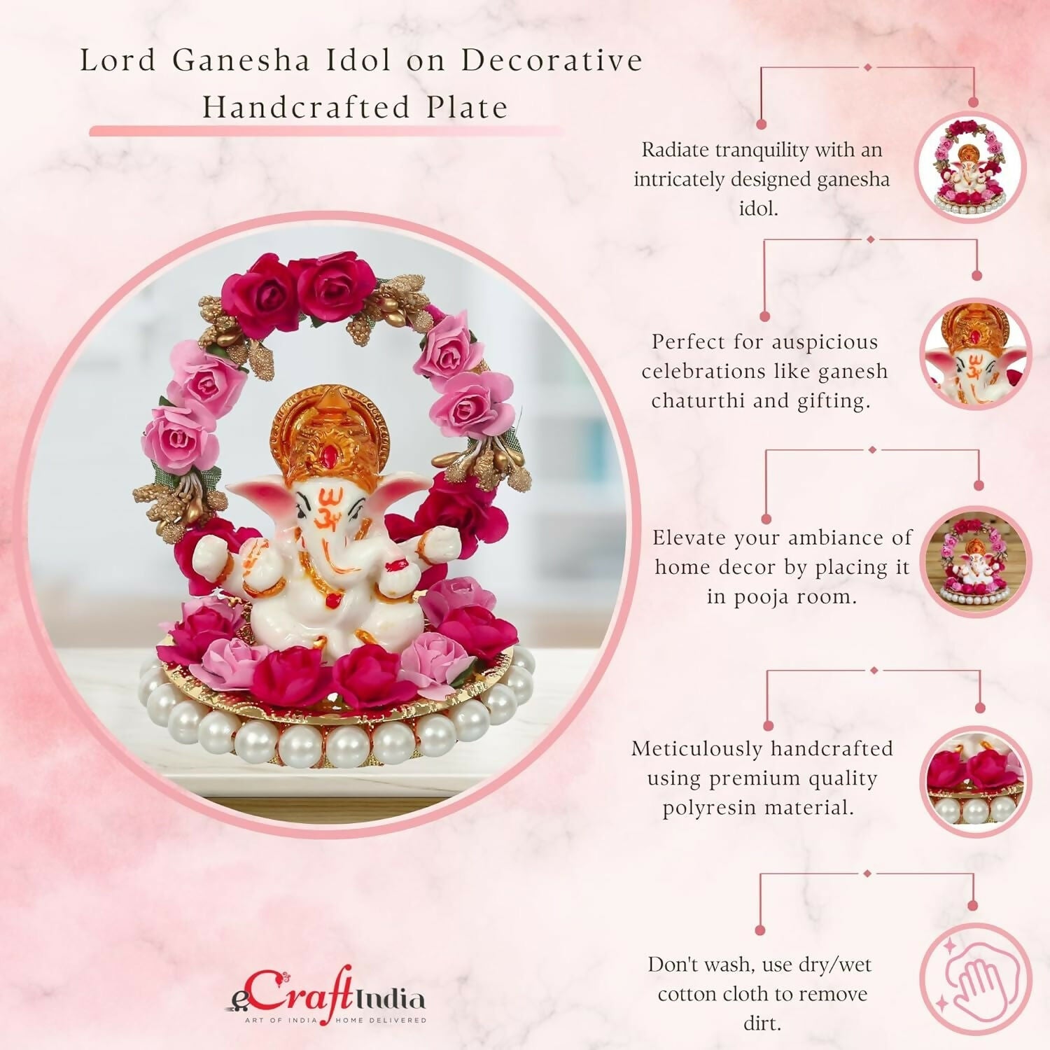 eCraftIndia Lord Ganesha Idol