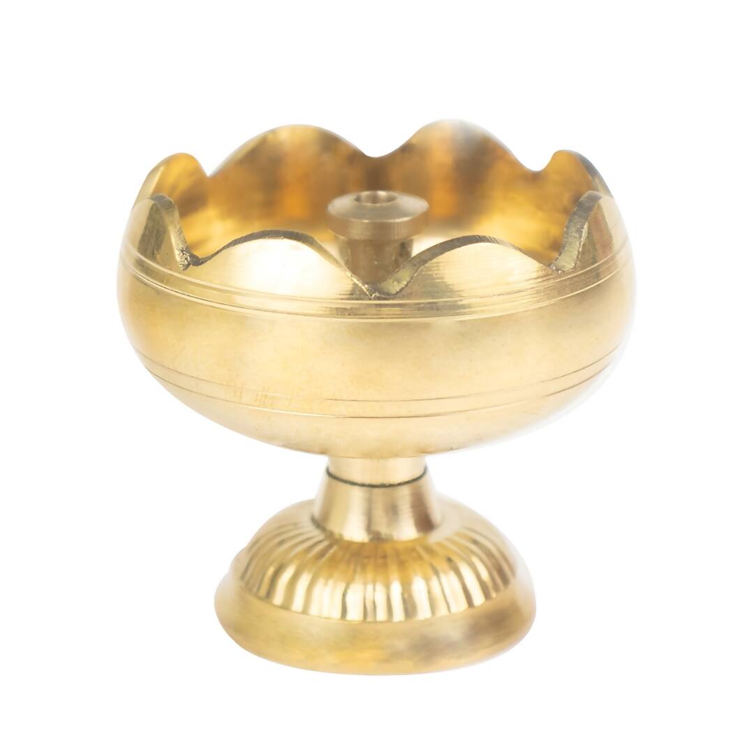 Spillbox Gold-Toned Brass Diya Pooja Essential