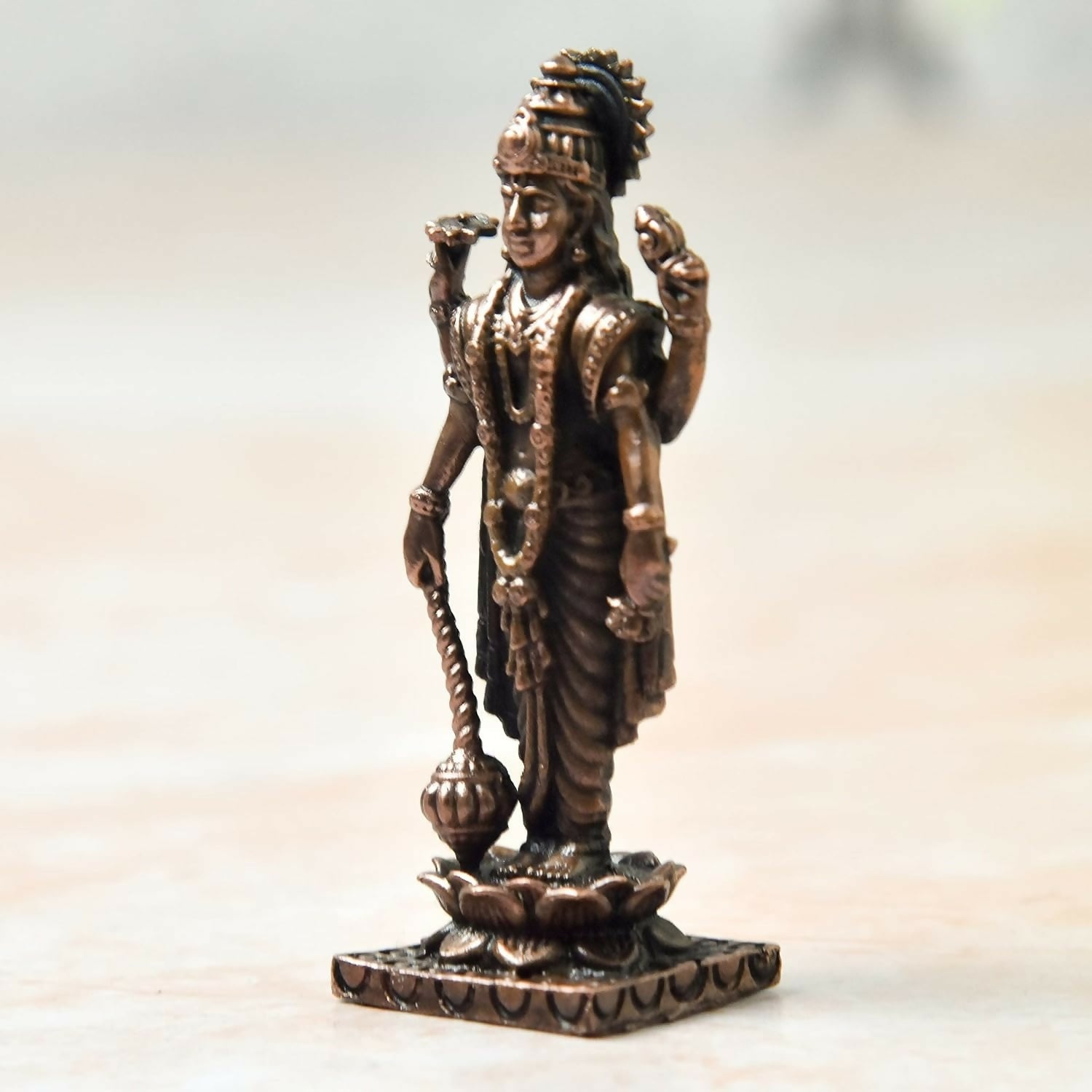 Copper Idols India - By Bhimonee Decor , Copper Vishnu Idol