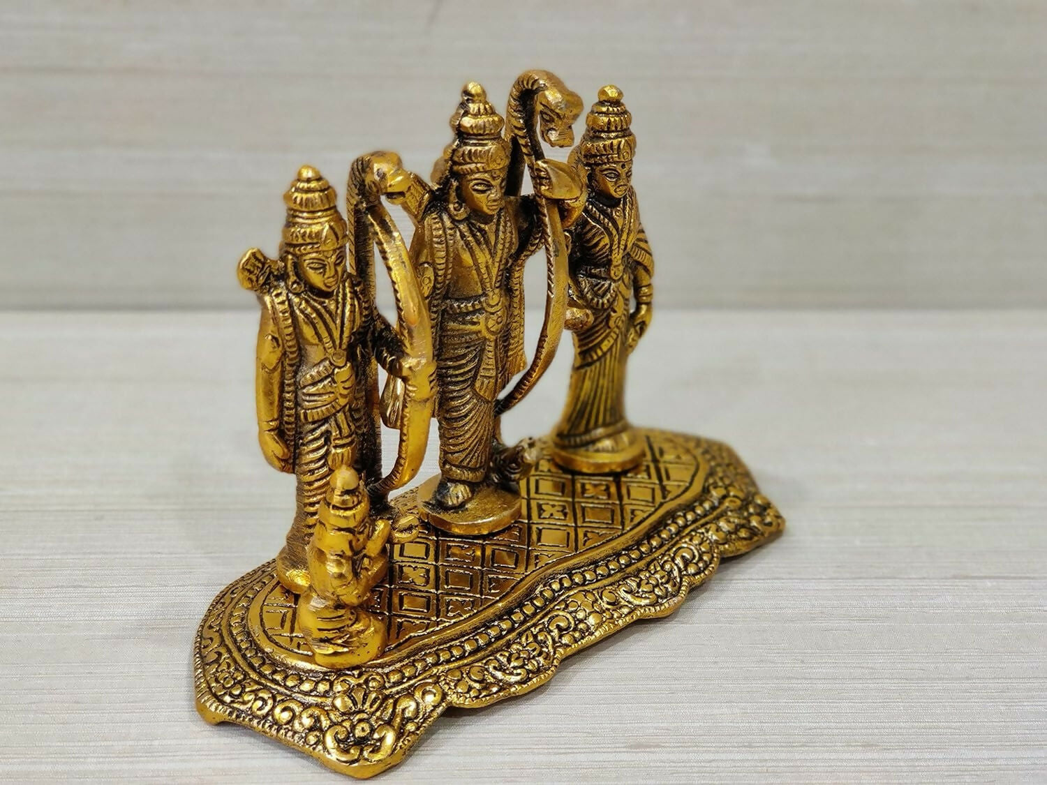 Giftnagri Lord Ram Darbar Idol Metal Showpiece Hindu Religious Idols