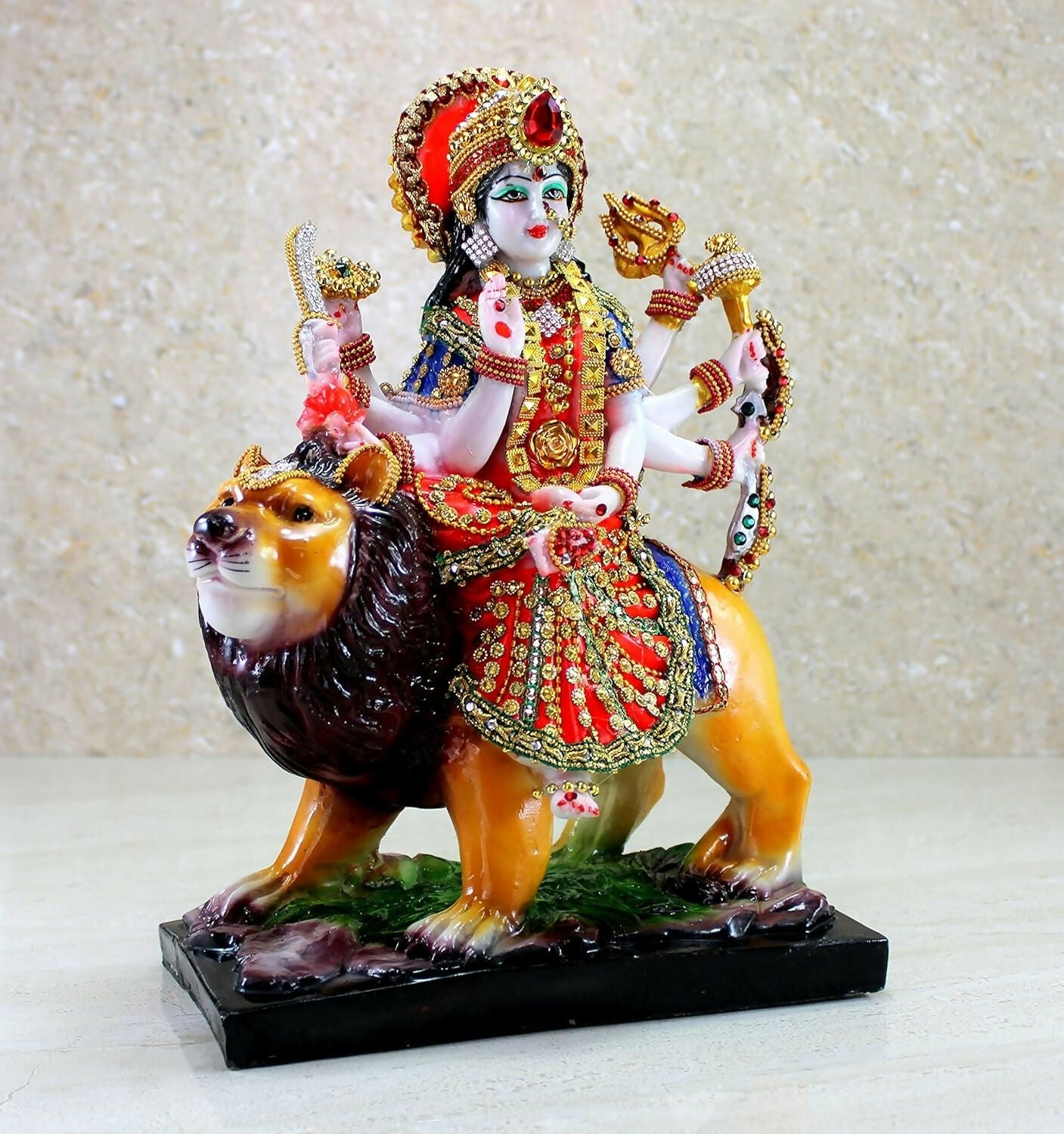 Esplanade Resin Maa Durga Mata Rani Sherawali Murti Idol