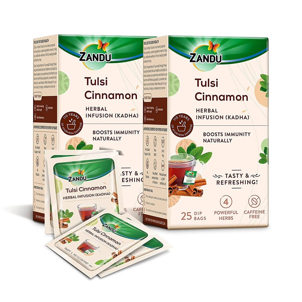 Zandu Tulsi Cinnamon Ayurvedic Infusion Tea