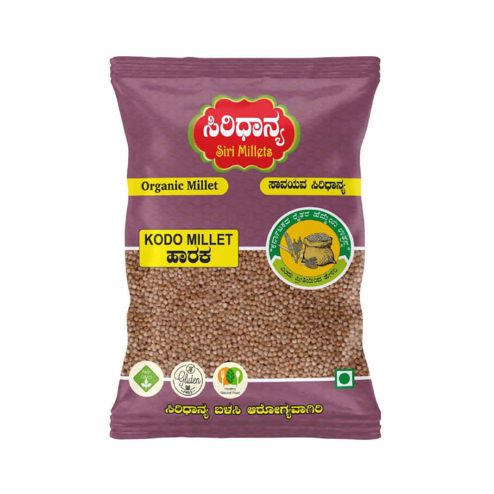 Siri Millets Organic Kodo Millet - Unpolished and Processed Grains (Haraka)