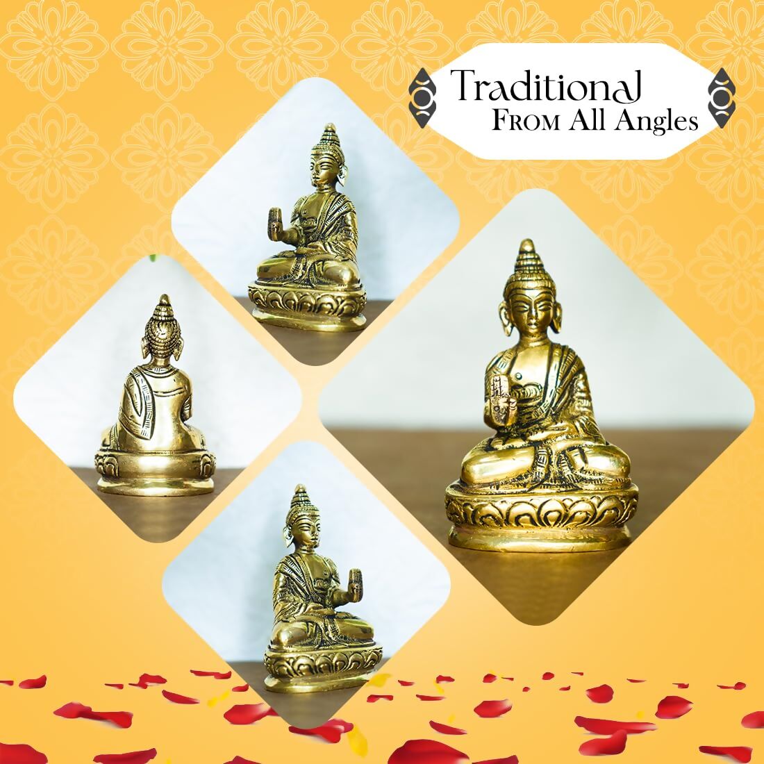 Ekhasa Pure Brass Gautam Buddha Statue