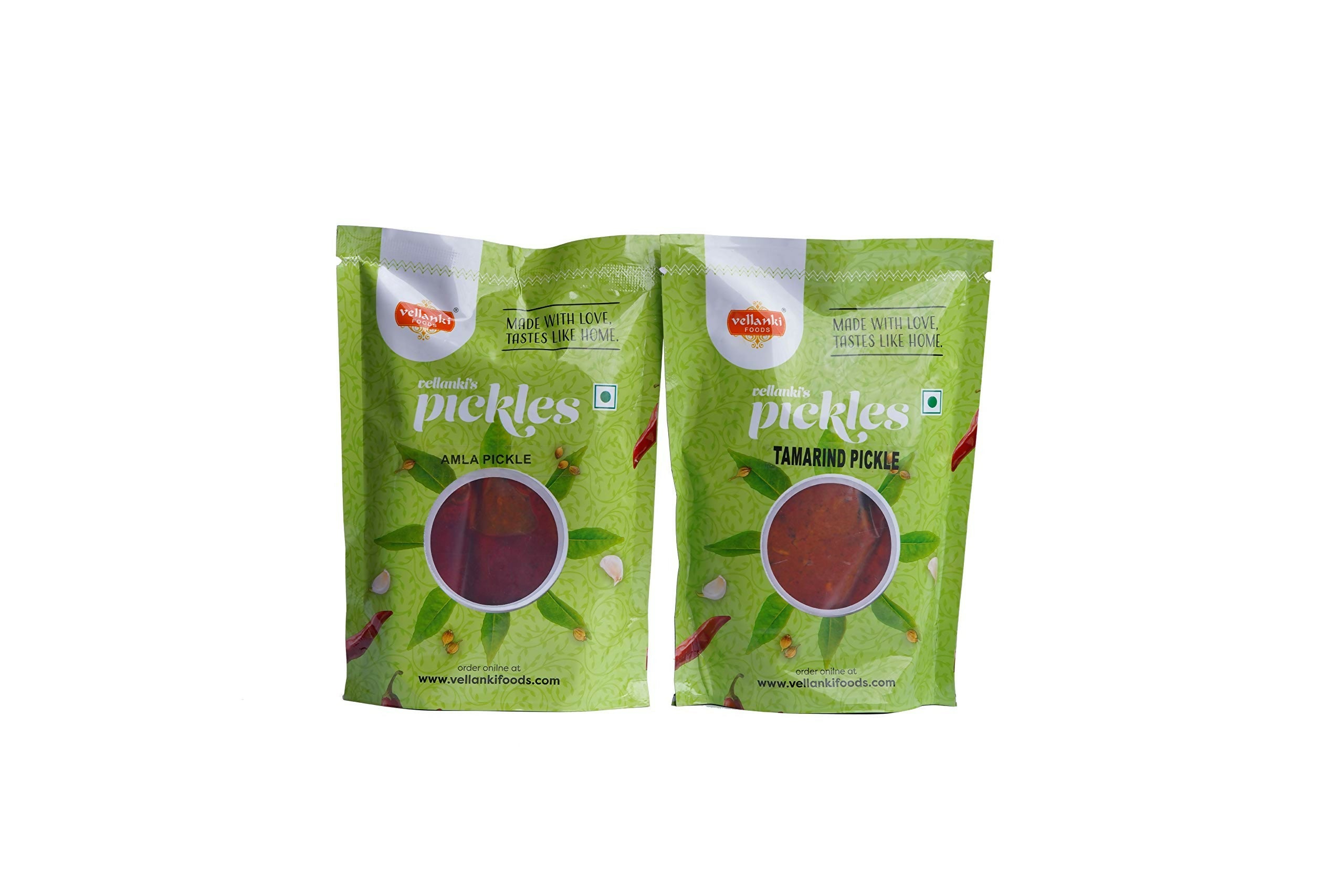 Vellanki Foods Pickles - Tamarind Pickle, Amla Pickle Combo Pack (250 gms Each)