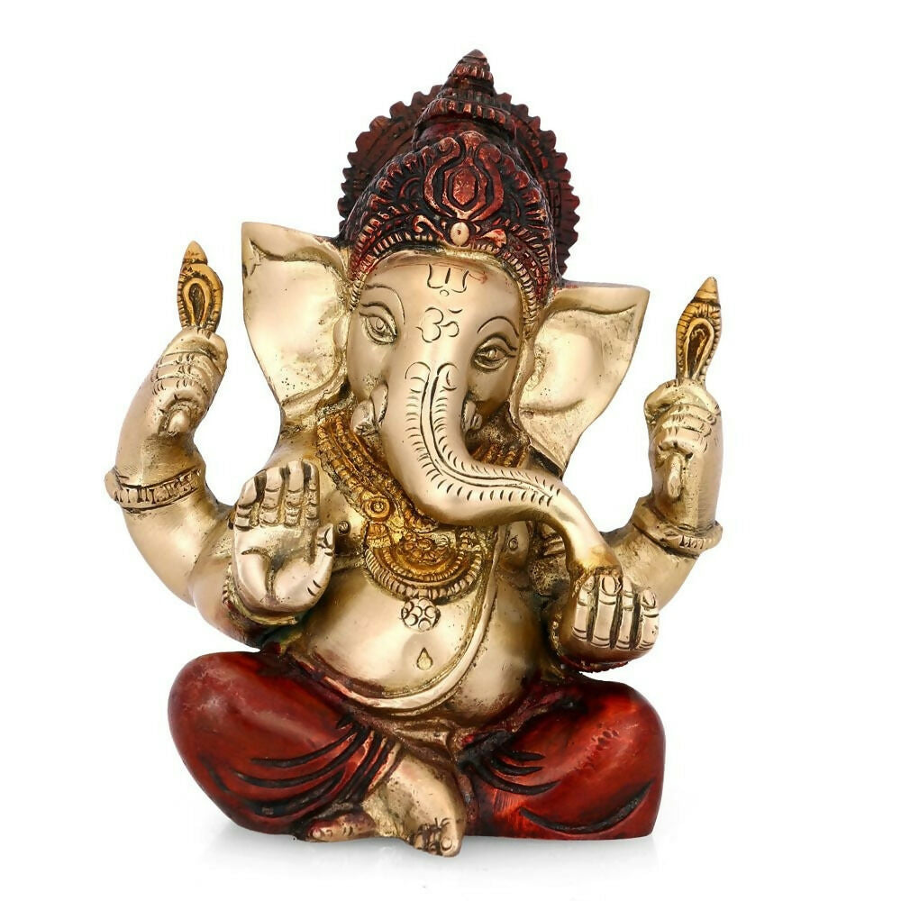 Collectible India Brass Ganesh Ganesha Murti Idol