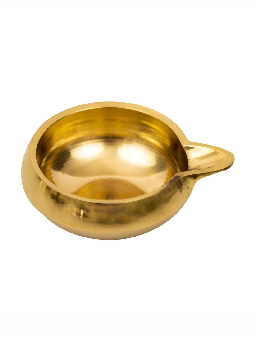 Spillbox Gold Toned Plain Kuber Diya Without Stand Pooja Essentials