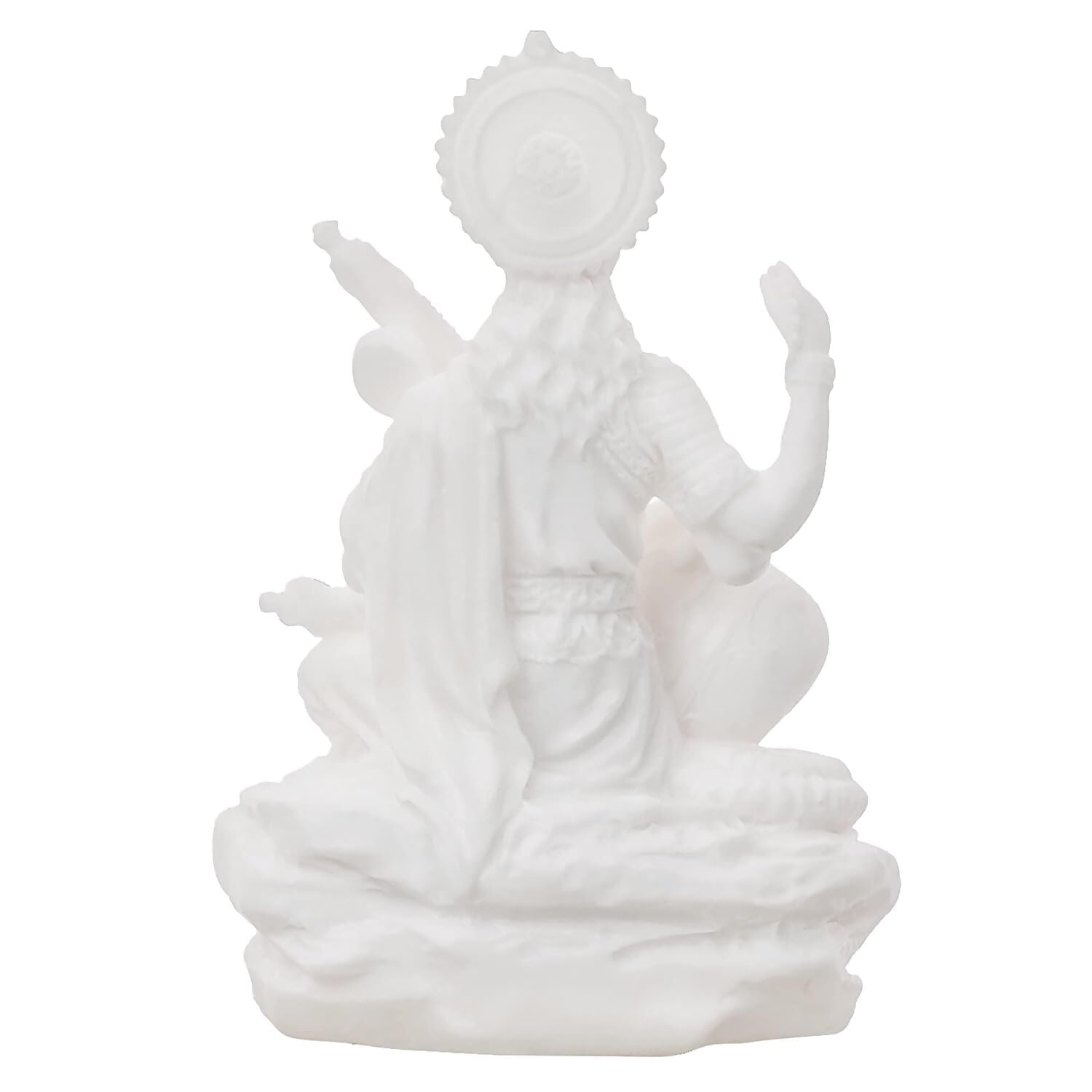 eCraftIndia White Polyresin Goddess Saraswati Statue